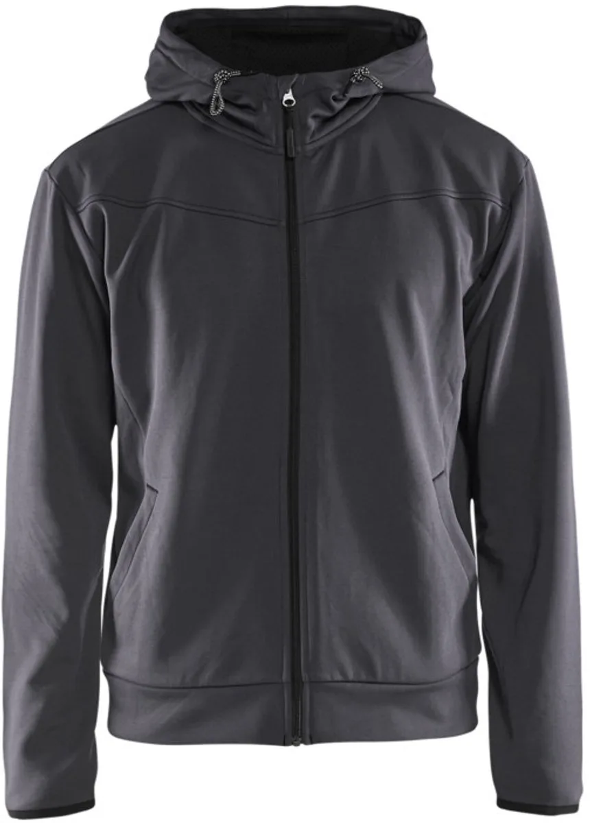 Blåkläder 3363-2526 Hoodie met rits Medium Grijs/Zwart van Blåkläder, Medium Grijs, Zwart, 4XL – productafbeelding