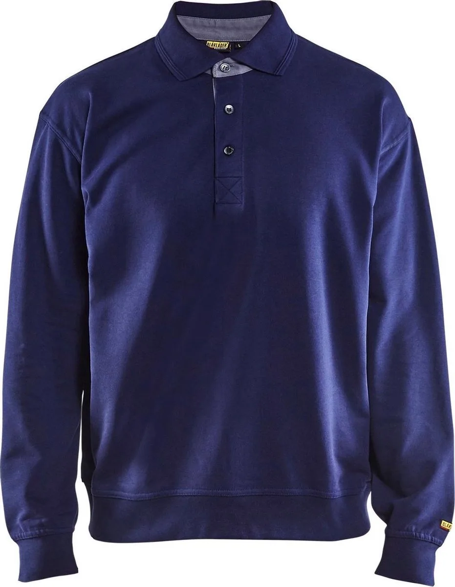 Blaklader 3370 Polosweater van Blåkläder, Marineblauw – productafbeelding