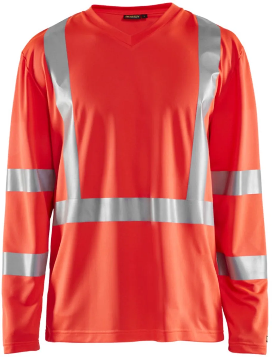 Blåkläder 3383-1011 T-shirt lange mouw High Vis Rood Highviz von Blåkläder, High Vis Rood, XL – Produktbild