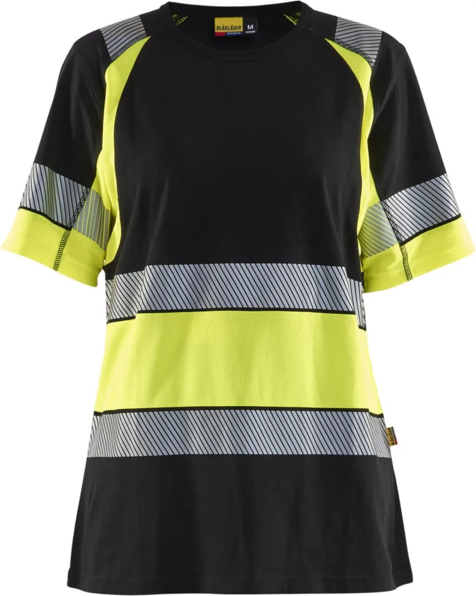 Blaklader 3410-1030 hirt High Vis - Zwart/High Vis Geel de Blåkläder, Noir, High Vis Geel, 3XL – image du produit