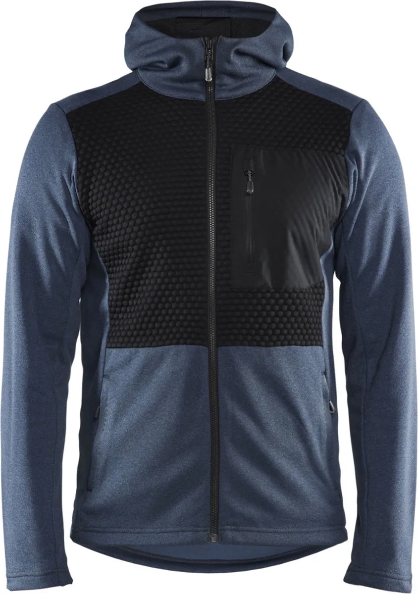 Blaklader 3540-2533 Hoodie met hele rits - Gevoelloos Blauw/Zwart de Blåkläder, Gevoelloos Blauw, Noir, 4XL – image du produit