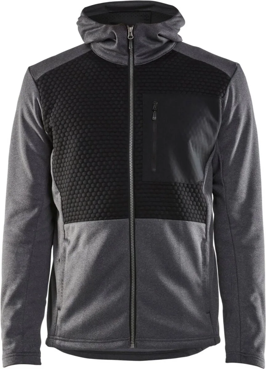 Blaklader 3540-2533 Hoodie met hele rits - Zwart Mêlee fra Blåkläder, Zwart Mêlee, S – produktbillede
