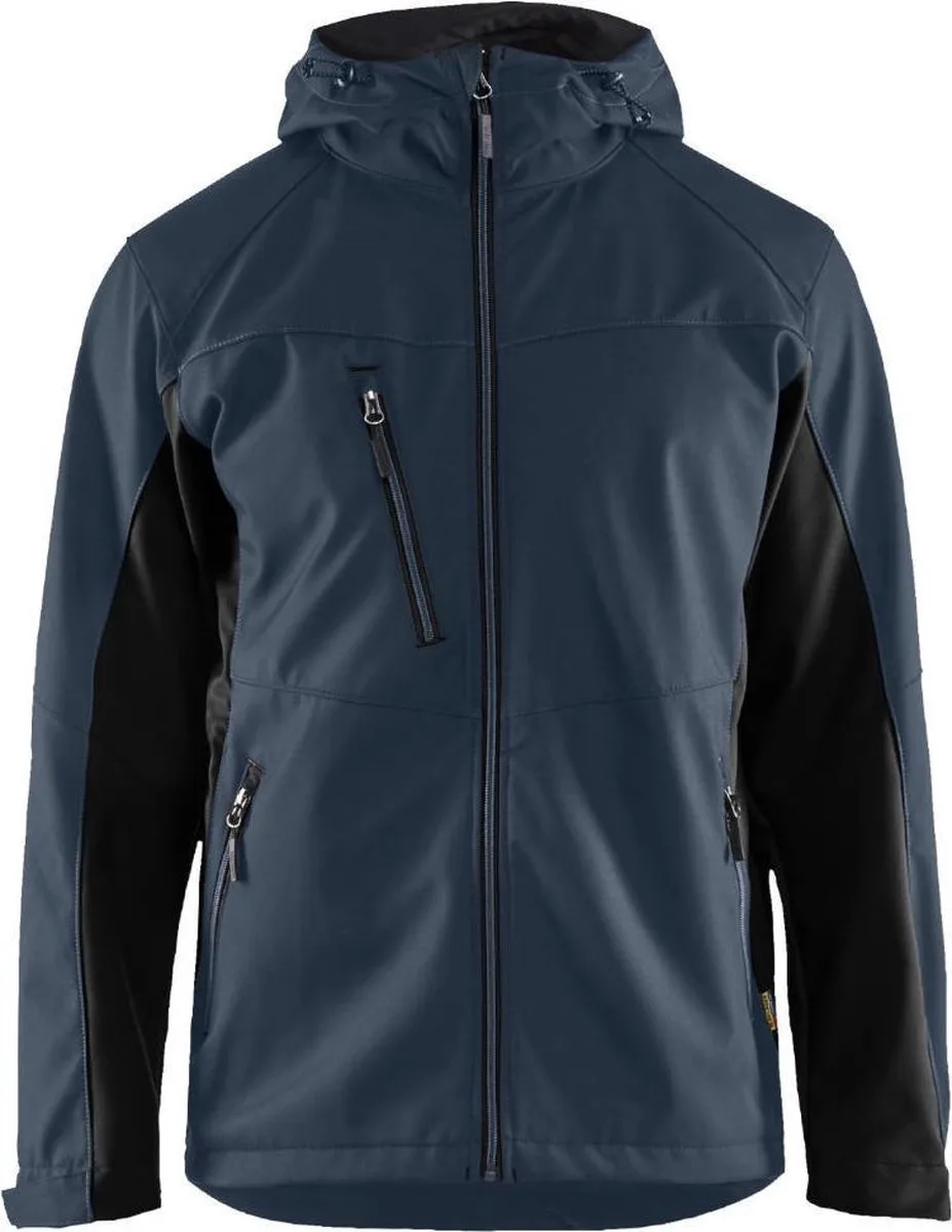 Blåkläder 4753 Softshell Jack met capuchon – Donker Marineblauw/Zwart de Blåkläder, Donker Marineblauw, Noir, 4XL – image du produit