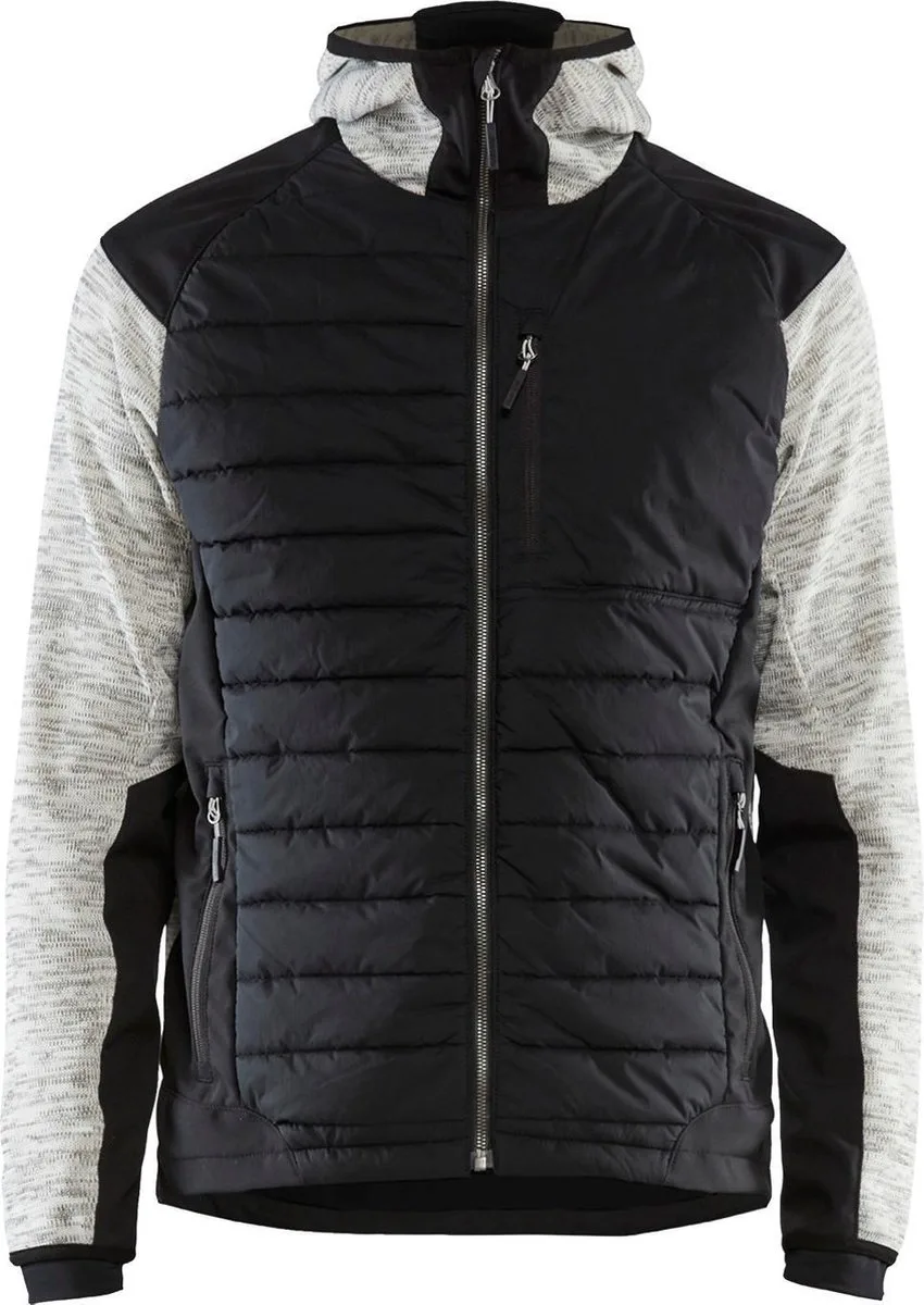 Blåkläder 5930 Hybride Jack Grijs Mêlee/Zwart de Blåkläder, Grijs Melee, Noir, 4XL – image du produit