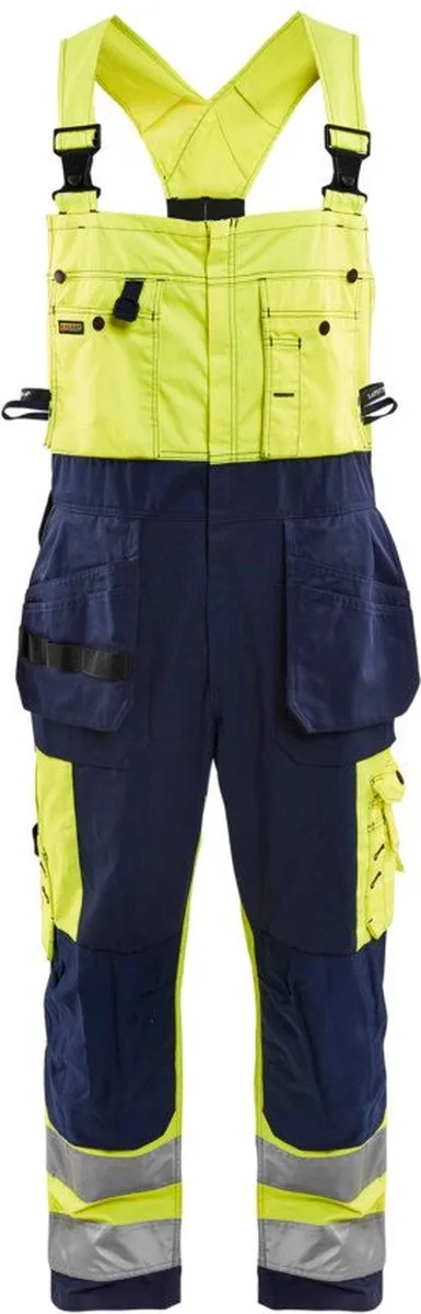 Bretelbroek High Vis 2603-1860 - High Vis Geel/Marineblauw by Blåkläder, High Vis Geel, Marineblauw, C146 – product image