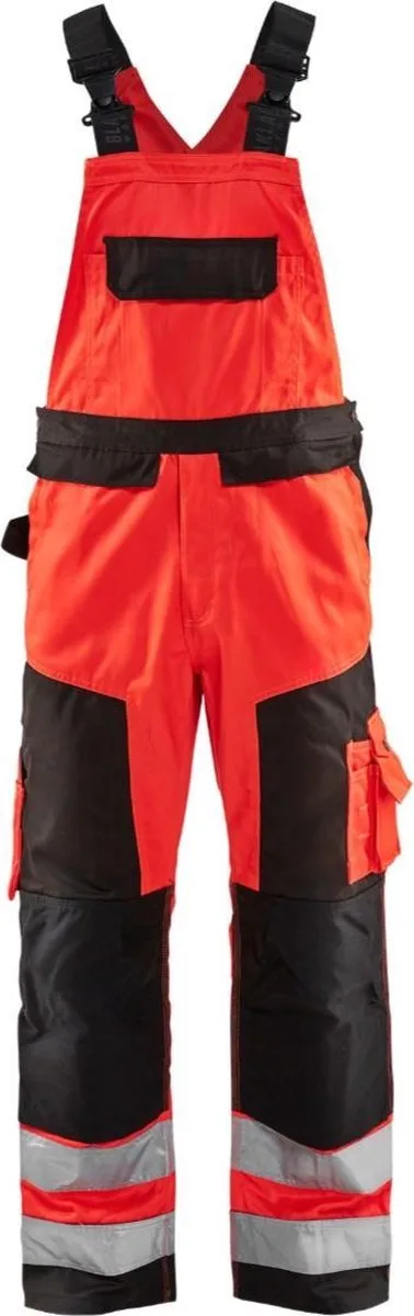 Bretelbroek High Vis 2660-1804 - High Vis Rood/Zwart de Blåkläder, High Vis Rood, Noir, C50 – image du produit