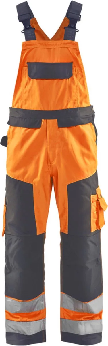Bretelbroek High Vis 2660-1811 - High Vis Oranje/Medium Grijs van Blåkläder, High Vis Oranje, Medium Grijs, D124 – productafbeelding