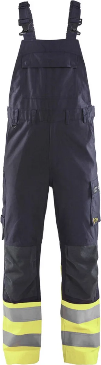 Bretelbroek Multinorm Inherent Klasse 1 2888-1512 - Marine/High Vis Geel fra Blåkläder, Marine, High Vis Geel, C48 – produktbillede