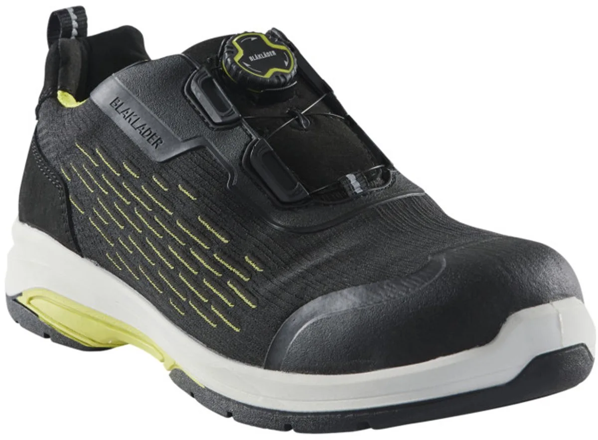 CRADLE Veiligheidsschoen 2442-0000 - Zwart/High Vis Geel von Blåkläder, Schwarz, High Vis Geel, 48 – Produktbild