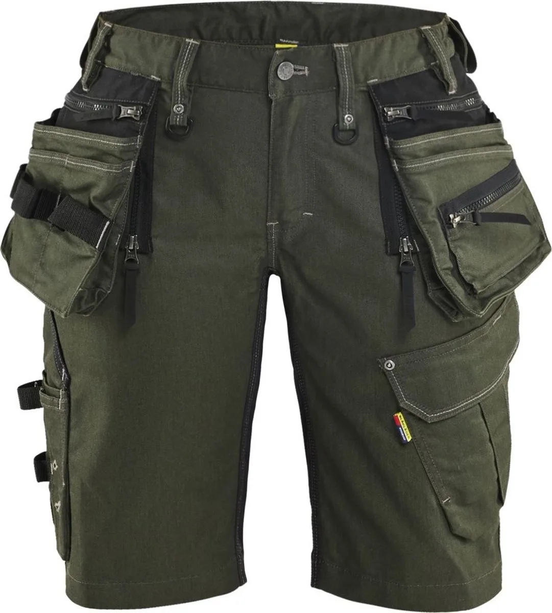Dames Arbeitshorts Werkbroek X1900 Stretch 79921141 van Blåkläder, Waldgrün, Zwart – productafbeelding