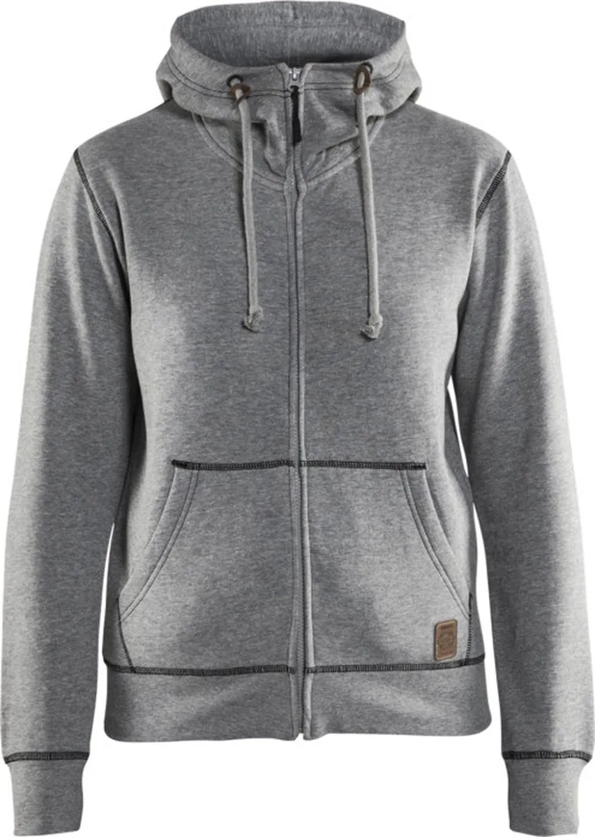 Dames hooded sweatvest 3373-1157 - Grijs Mêlee von Blåkläder, Grijs Mêlee, 3XL – Produktbild