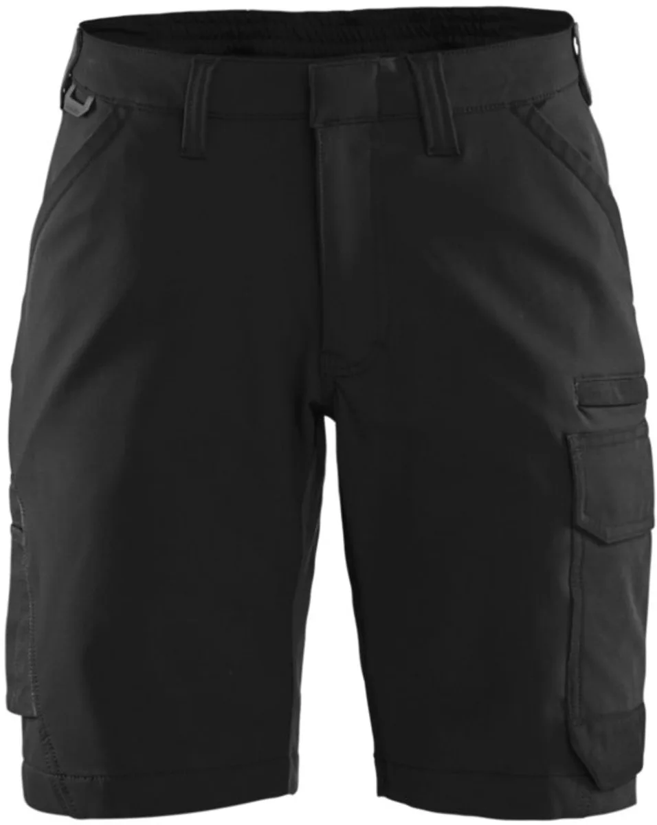 Dames service short 4-weg stretch 7123-1645 - Zwart/Donkergrijs von Blåkläder, Schwarz, Dunkelgrau, C32 – Produktbild