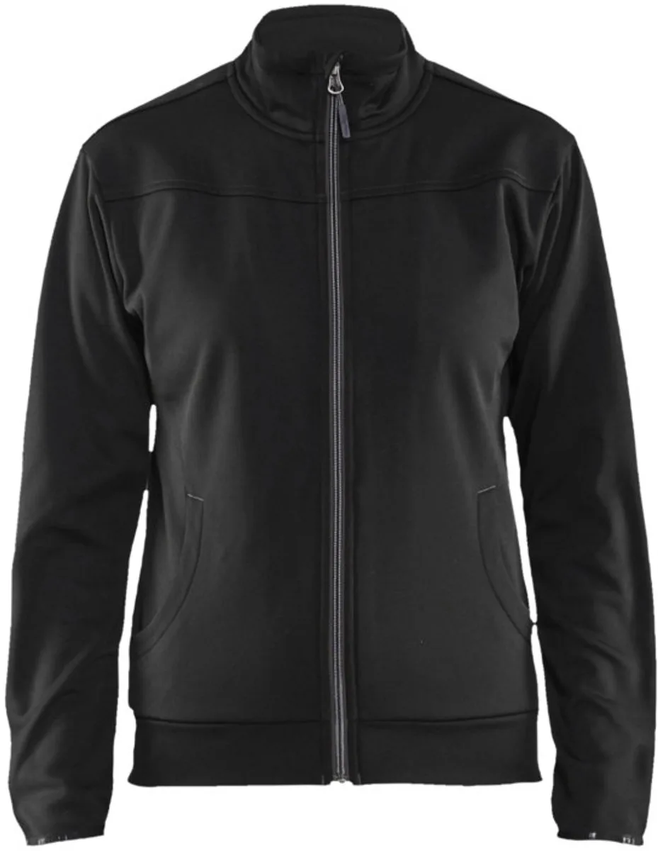 Dames service sweatshirt met rits 3394-2526 - Zwart/Donkergrijs de Blåkläder, Noir, Gris foncé, XS – image du produit