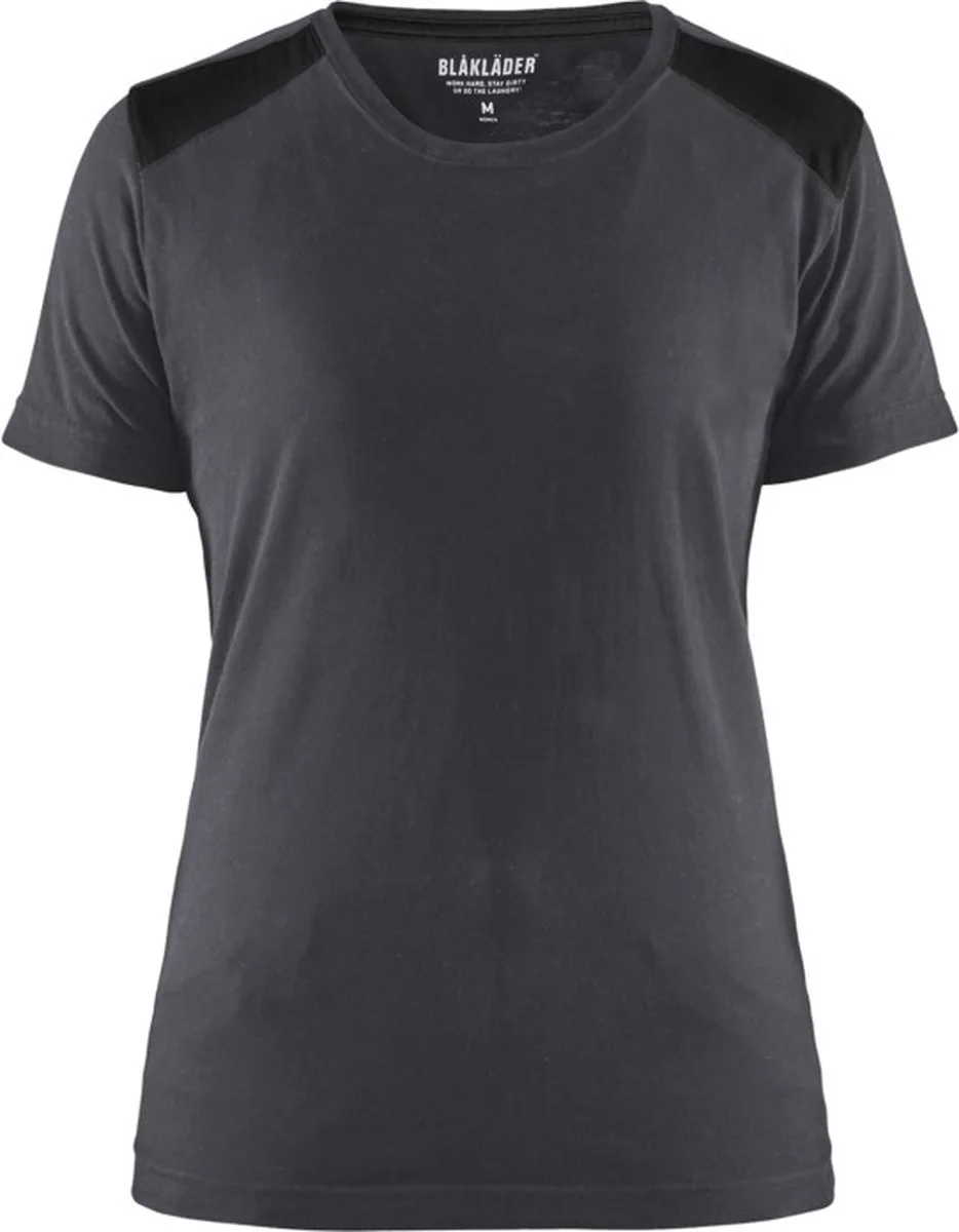 Dames T-shirt 3479-1042 - Medium Grijs/Zwart de Blåkläder, Medium Grijs, Noir, XS – image du produit