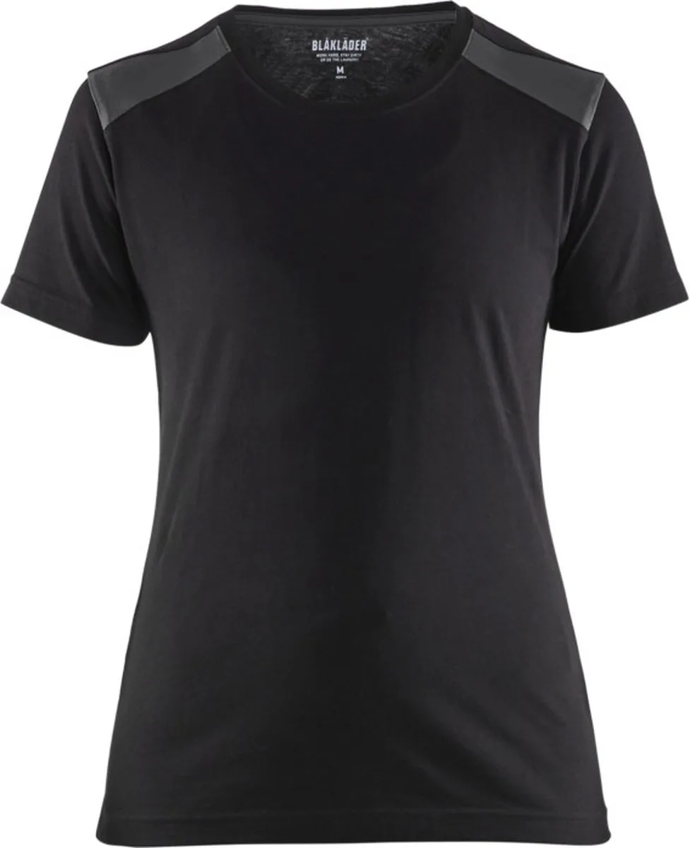 Dames T-shirt 3479-1042 - Zwart/Donkergrijs de Blåkläder, Noir, Gris foncé, L – image du produit
