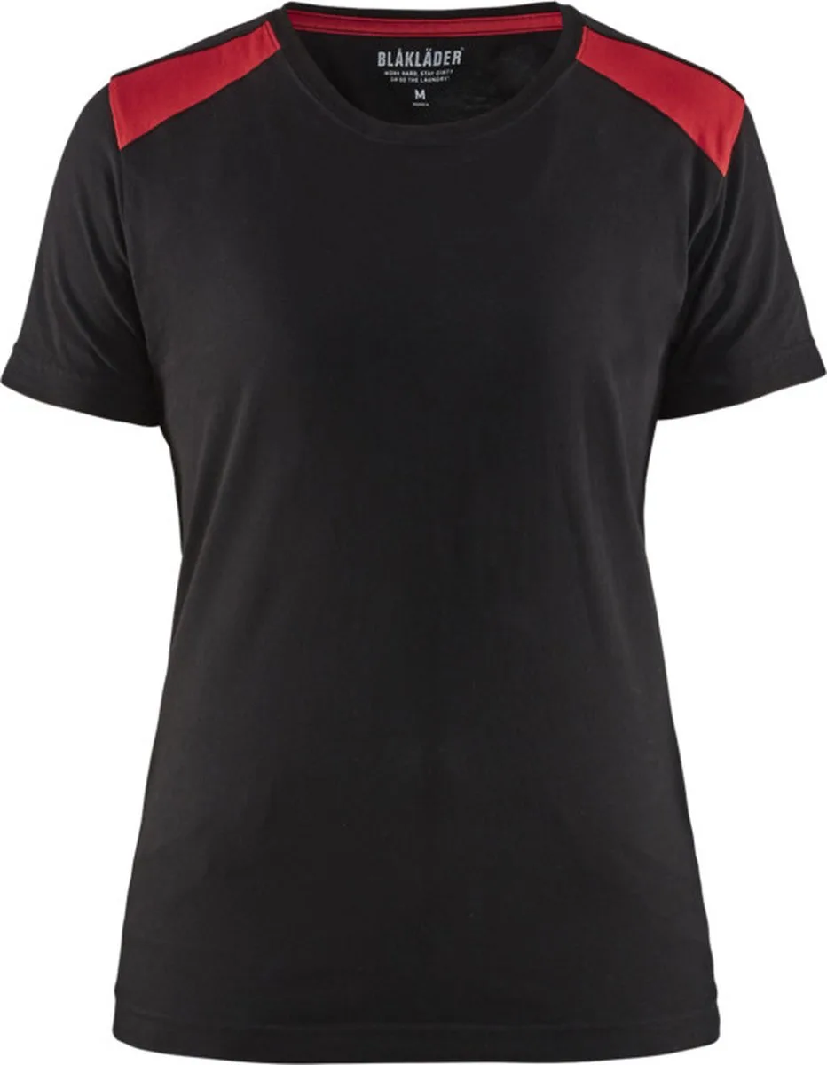 Dames T-shirt 3479-1042 - Zwart/Rood de Blåkläder, Noir, Rouge, XS – image du produit