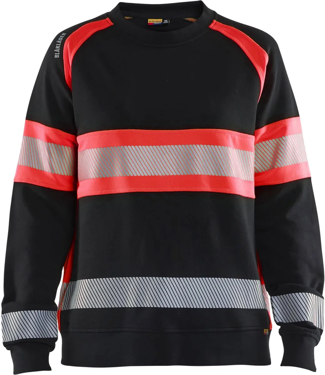 Damessweatshirt met rits Blaklader Hi-Vis by Blåkläder, Black – product image