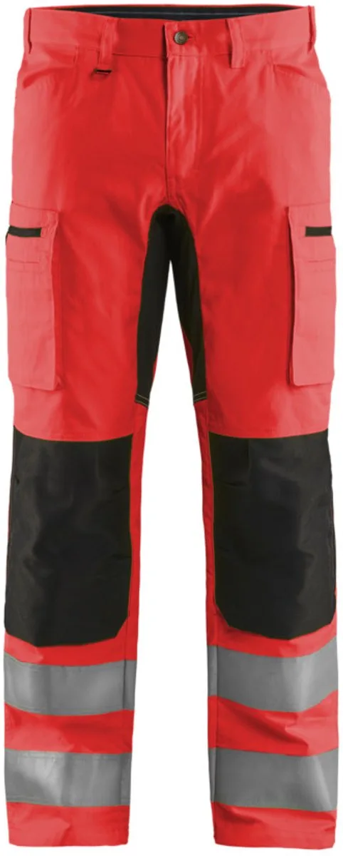 High Vis broek met stretch 1585-1811 - High Vis Rood/Zwart de Blåkläder, High Vis Rood, Noir, C144 – image du produit