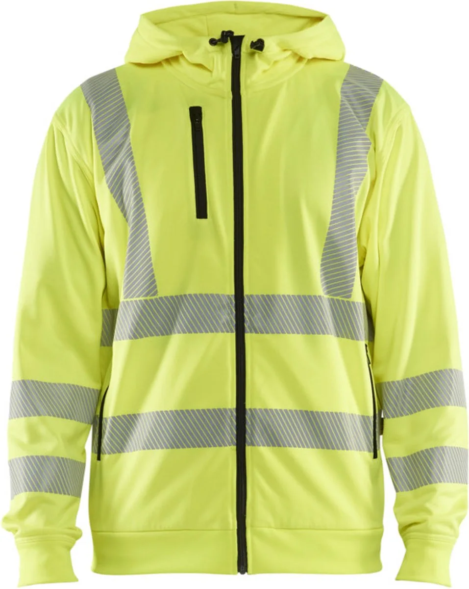 High Vis Hoodie met rits 3565-2538 - High Vis Geel van Blåkläder, High Vis Geel, 4XL – productafbeelding