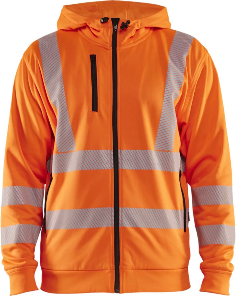 High Vis Hoodie met rits 3565-2538 - High Vis Oranje de Blåkläder, High Vis Oranje, 4XL – image du produit
