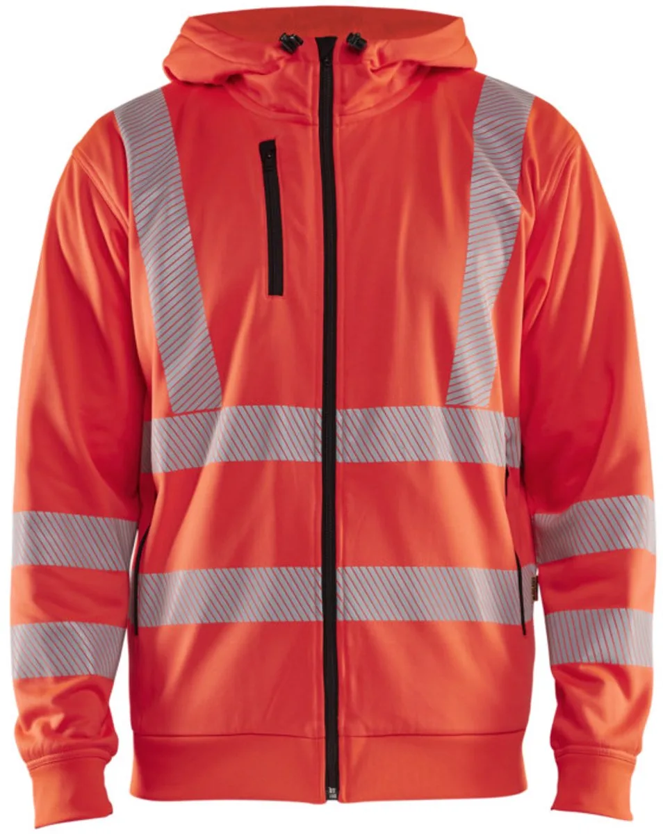 High Vis Hoodie met rits 3565-2538 - High Vis Rood de Blåkläder, High Vis Rood, M – image du produit