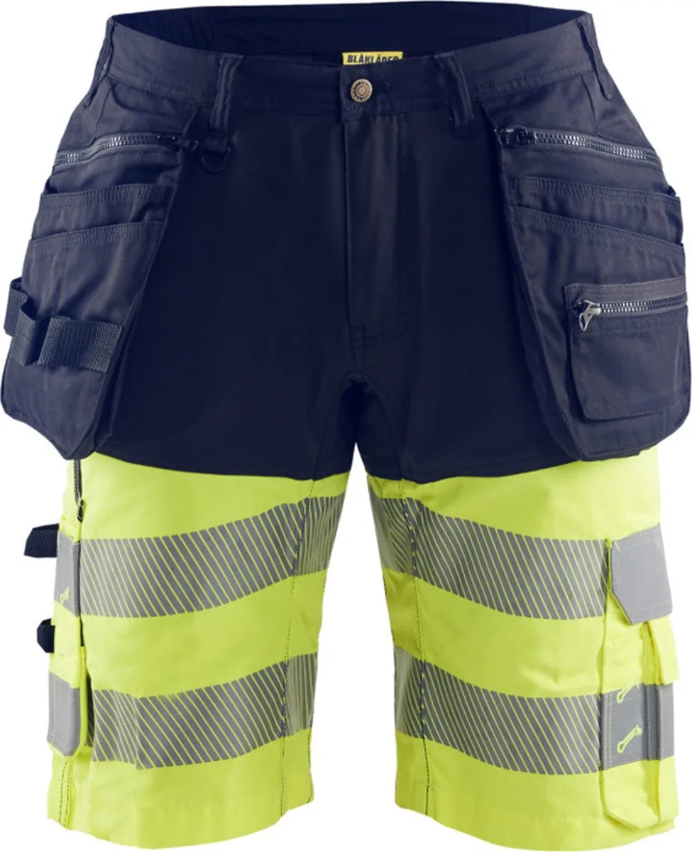 High Vis short 1596-1811 - Marine/High Vis Geel de Blåkläder, Marine, High Vis Geel, C44 – image du produit
