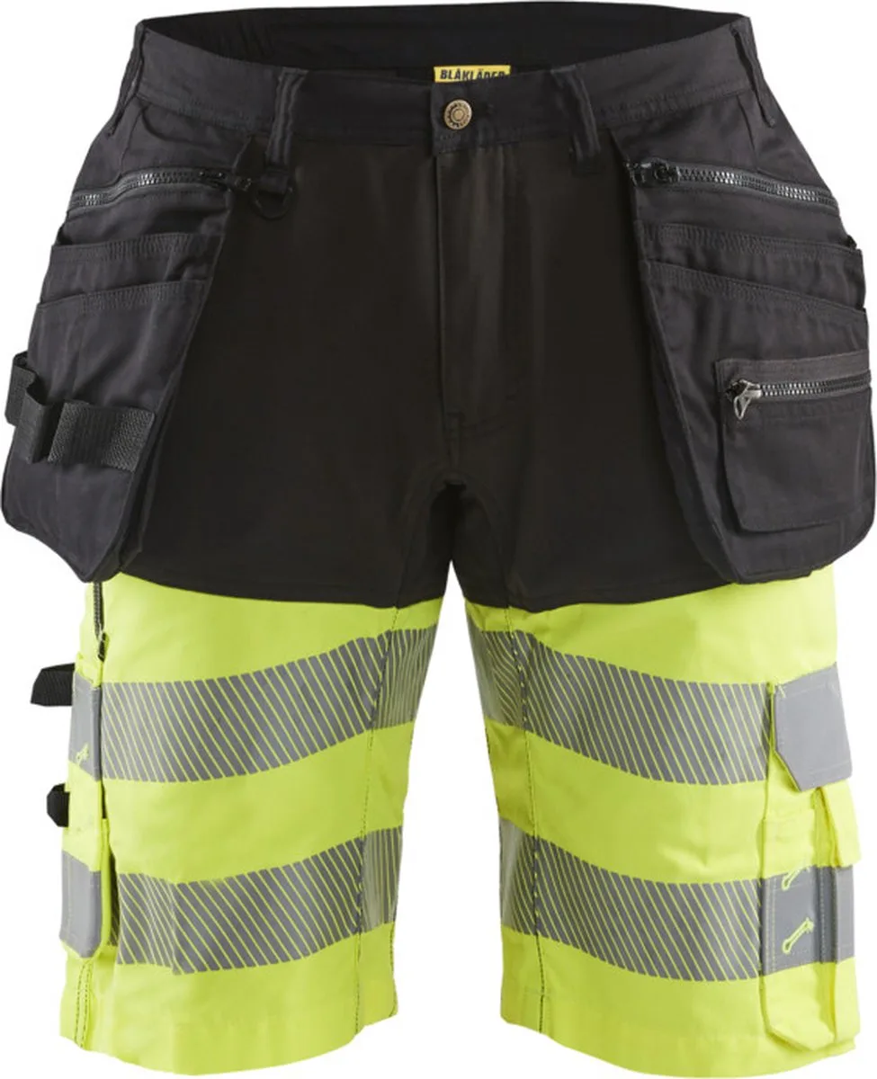 High Vis short 1596-1811 - Zwart/High Vis Geel de Blåkläder, Noir, High Vis Geel, C50 – image du produit