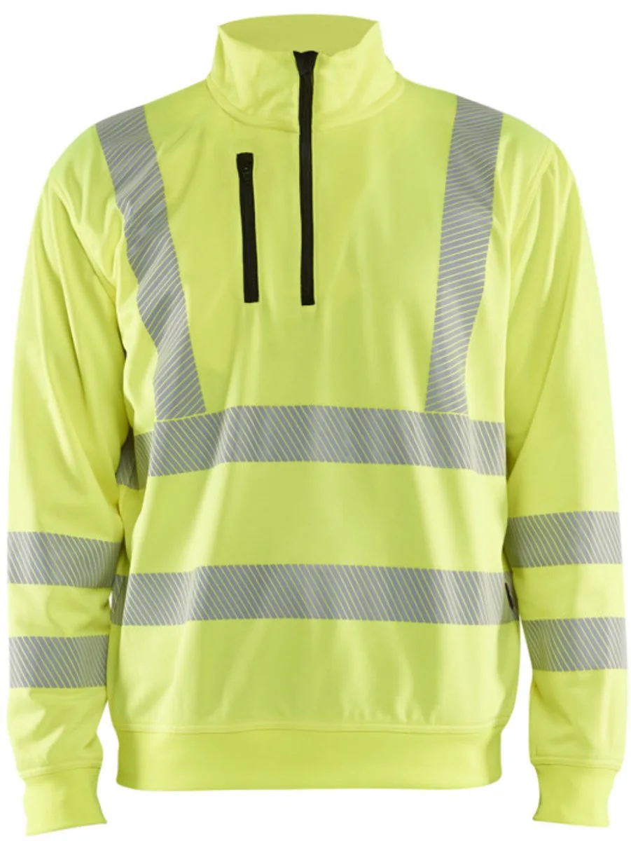 High Vis Sweatshirt halve rits 3564-2538 - High Vis Geel by Blåkläder, High Vis Geel, 3XL – product image