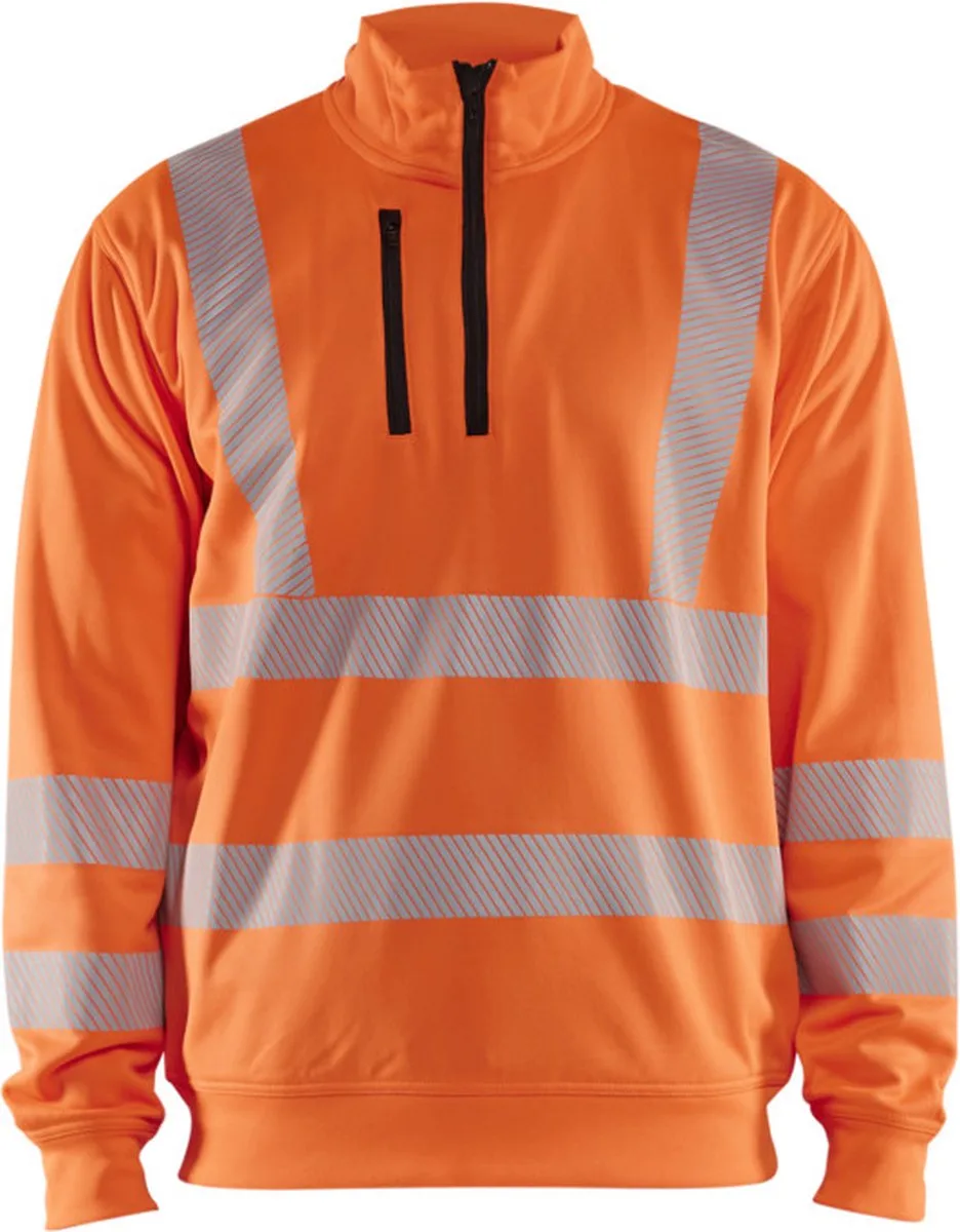 High Vis Sweatshirt halve rits 3564-2538 - High Vis Oranje de Blåkläder, High Vis Oranje, 4XL – image du produit