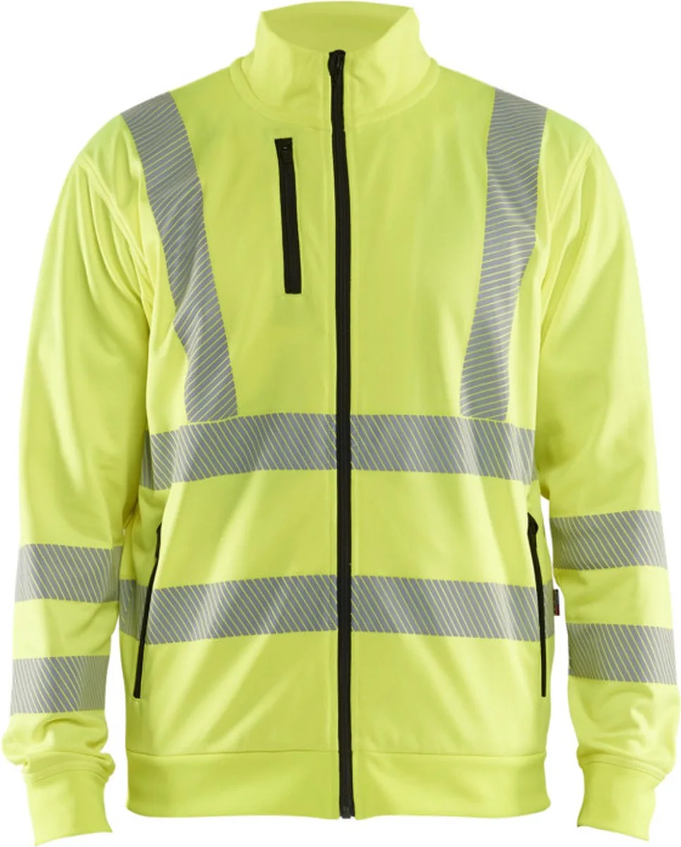 High Vis Sweatshirt met rits 3563-2538 - High Vis Geel från Blåkläder, High Vis Geel, 4XL – produktbild