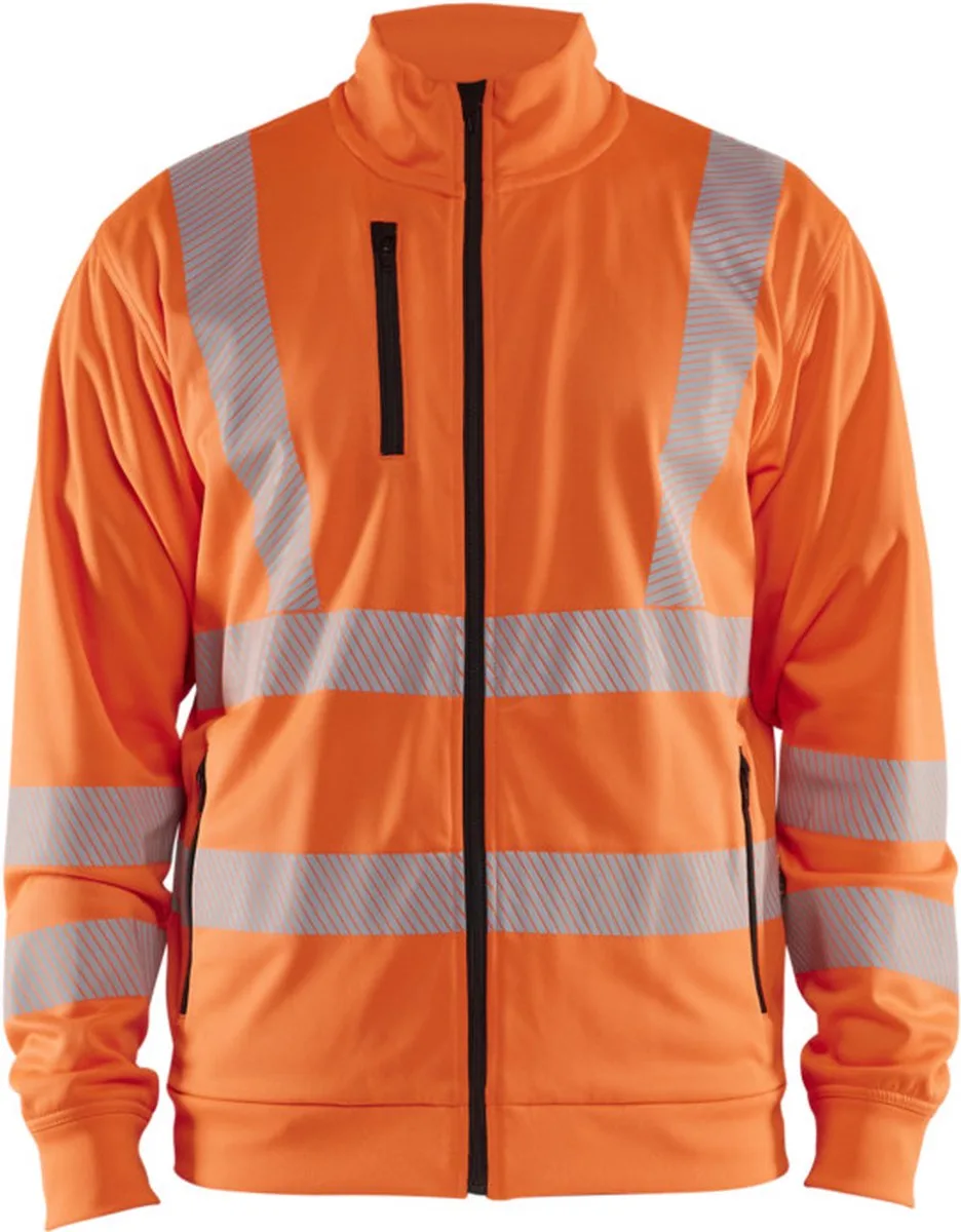High Vis Sweatshirt met rits 3563-2538 - High Vis Oranje by Blåkläder, High Vis Oranje, 4XL – product image