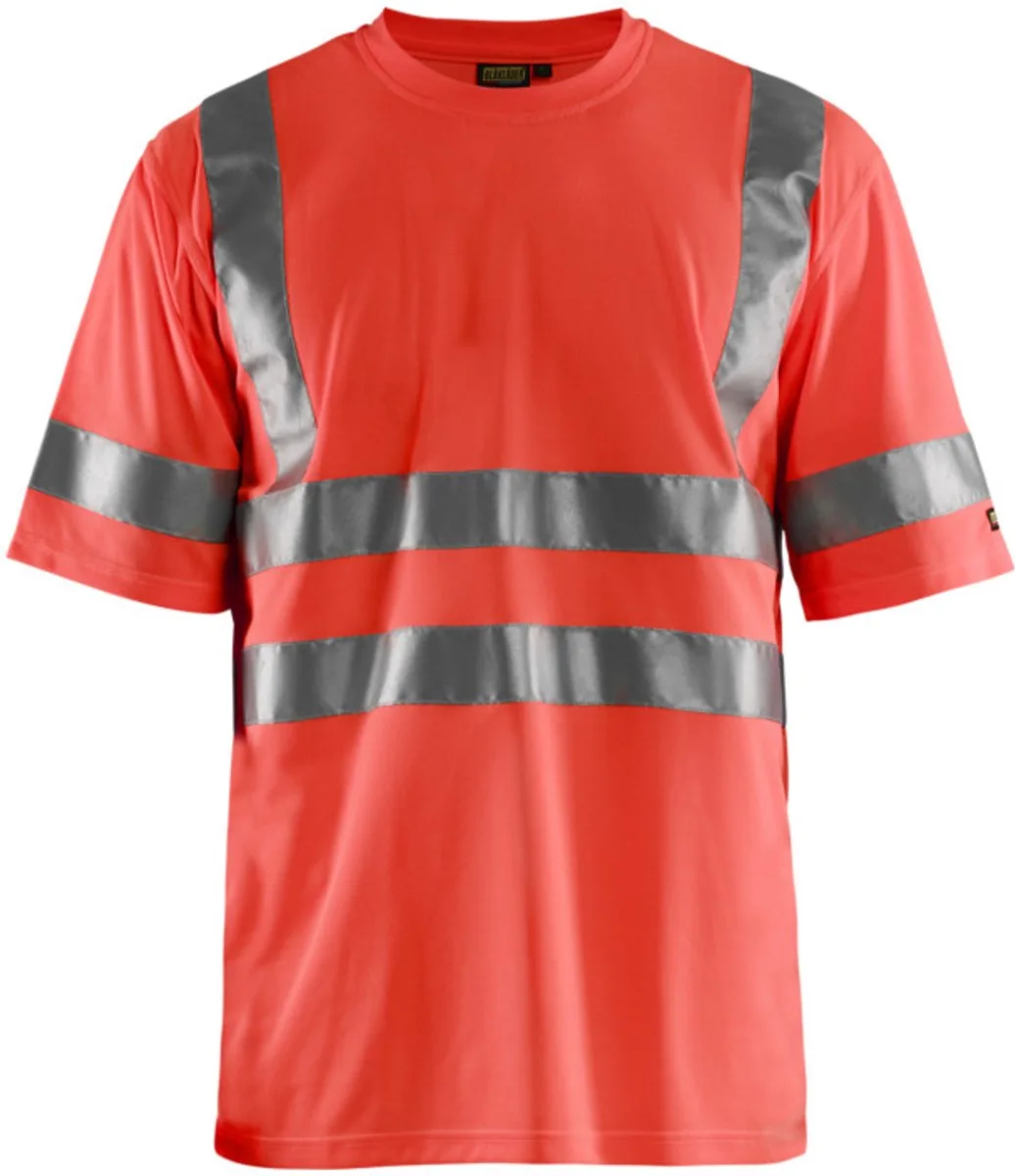 High Vis t-shirt 3413-1009 - High Vis Rood von Blåkläder, High Vis Rood, S – Produktbild