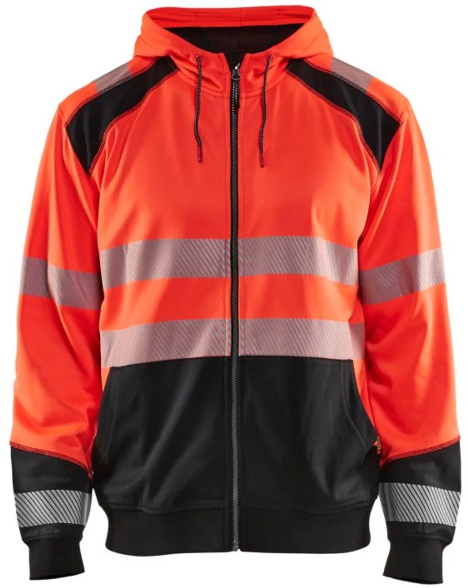 Hooded sweatshirt High Vis 3546-2528 - High Vis Rood/Zwart de Blåkläder, High Vis Rood, Noir, 3XL – image du produit