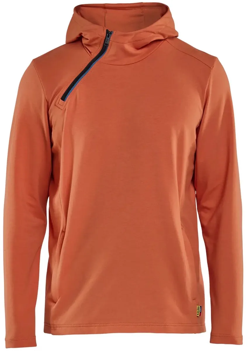 Hooded sweatshirt met rits Blaklader van Blåkläder, Oranje, Roest – productafbeelding