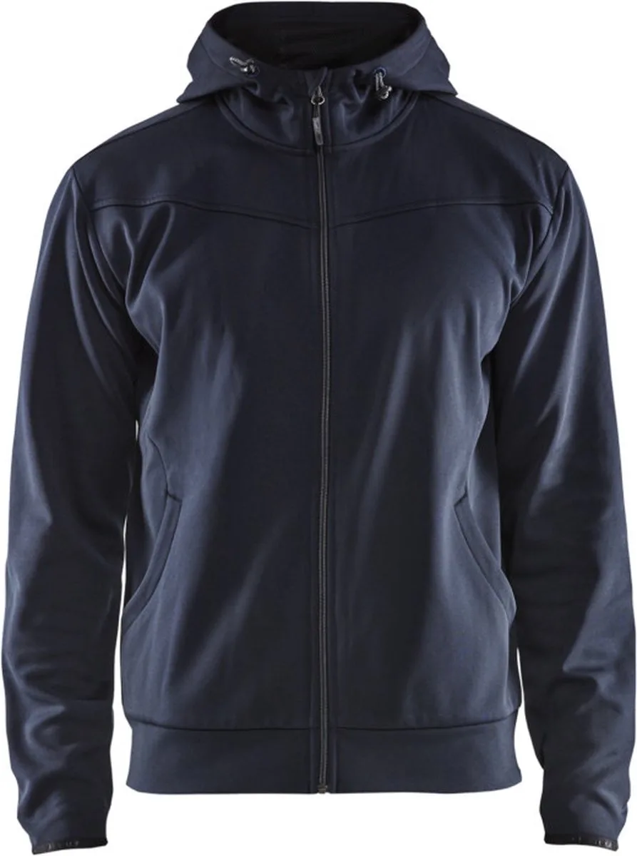 Hoodie met rits 3363-2526 - Donker marineblauw/Zwart von Blåkläder, Donker marineblauw, Schwarz, M – Produktbild