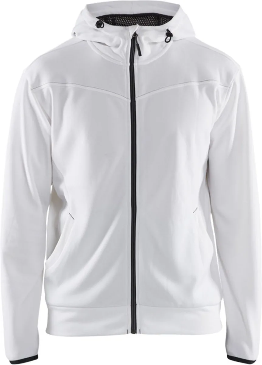 Hoodie met rits 3363-2526 - Wit/Donkergrijs de Blåkläder, Blanc, Gris foncé, 3XL – image du produit
