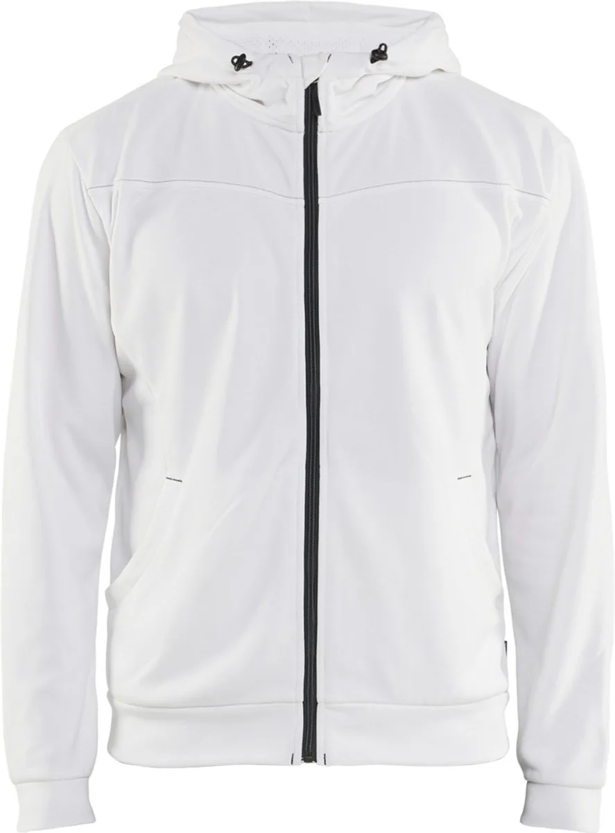 Hoodie met rits 3363-2526 - Wit/Donkergrijs de Blåkläder, Blanc, Gris foncé, 4XL – image du produit