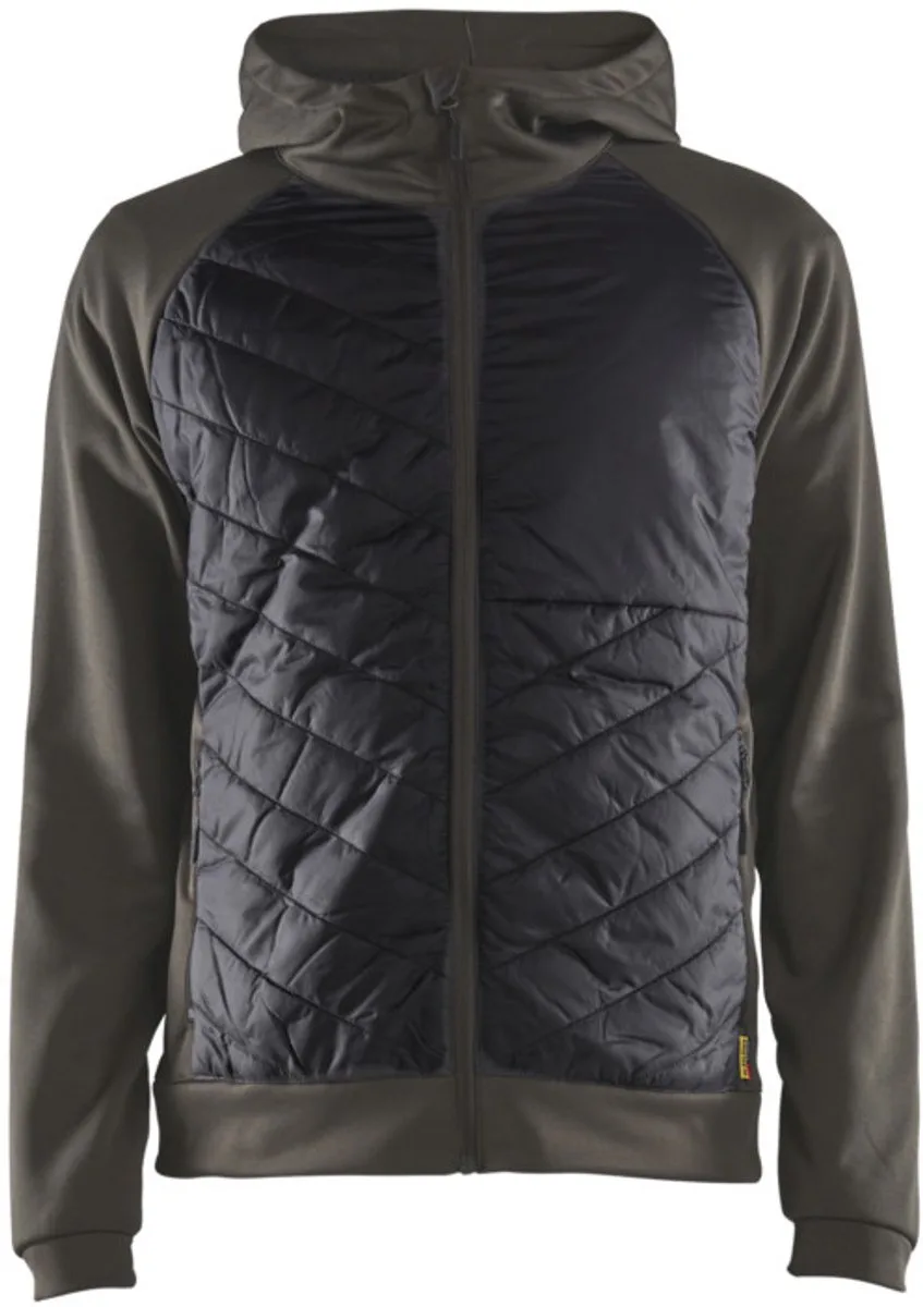 Hybride sweater 3463-2526 - Groen/Zwart fra Blåkläder, Grøn, Sort, L – produktbillede