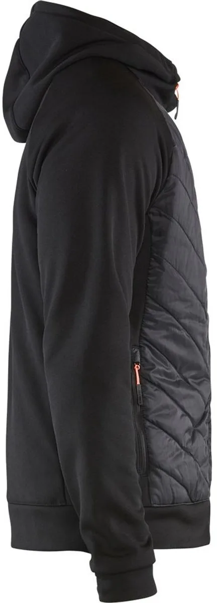 Hybride sweater 3463-2526 - Zwart/Rood von Blåkläder, Schwarz, Rot, S – Produktbild