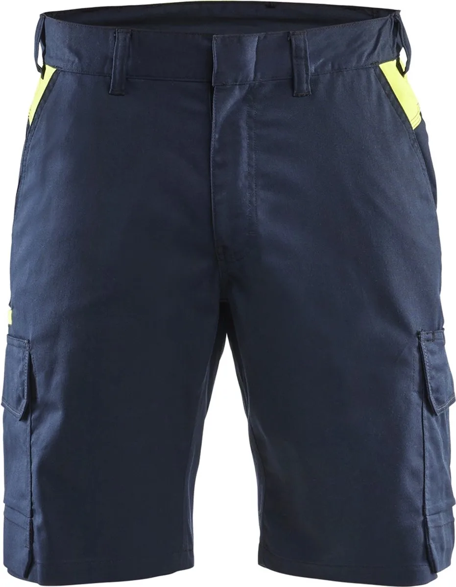 Industrie short met stretch 1446-1832 - Donker marineblauw/High Vis Geel de Blåkläder, Donker marineblauw, High Vis Geel, C44 – image du produit