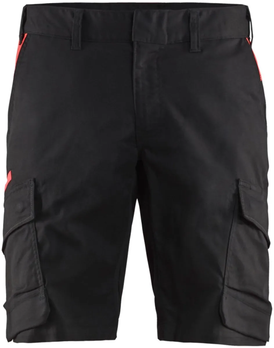 Industrie short met stretch 1446-1832 - Zwart/Rood von Blåkläder, Schwarz, Rot, C48 – Produktbild
