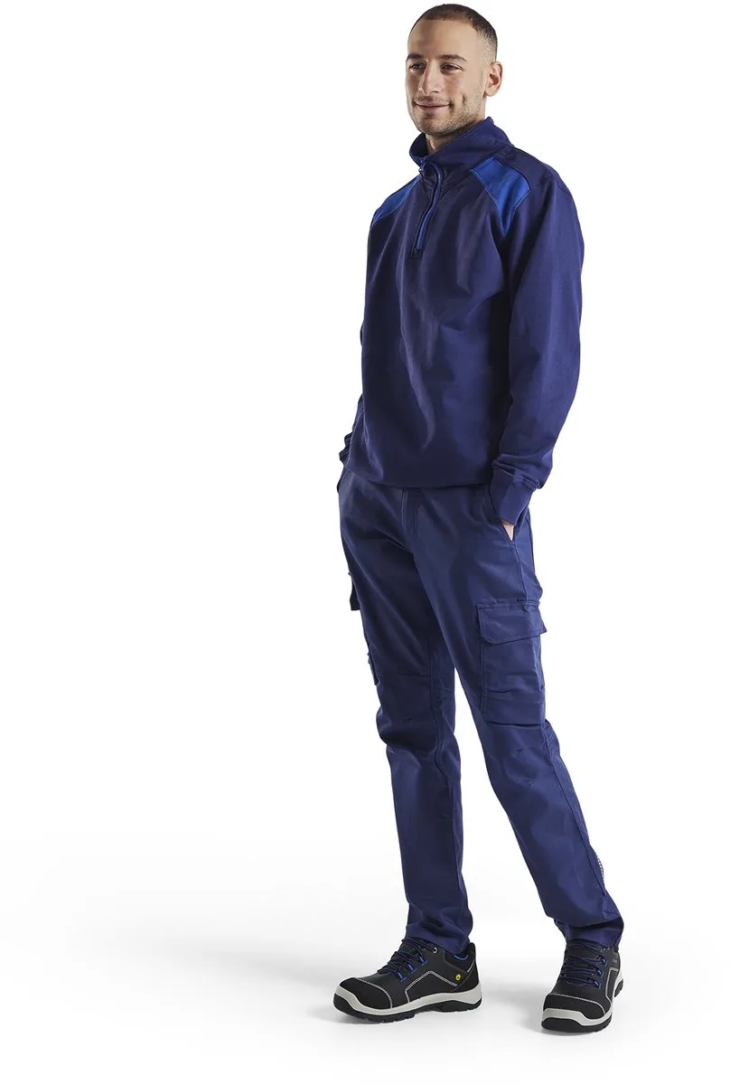 Industrie werkbroek stretch 1444-1832 - Marineblauw/Korenblauw van Blåkläder, Marineblauw, Korenblauw, C52 – productafbeelding