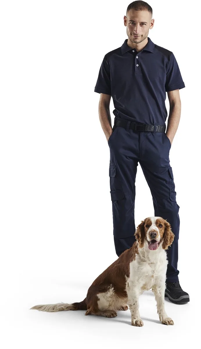 Industrie werkbroek stretch met kniezakken 1448-1832 - Donker marineblauw/Zwart by Blåkläder, Donker marineblauw, Black, D112 – product image