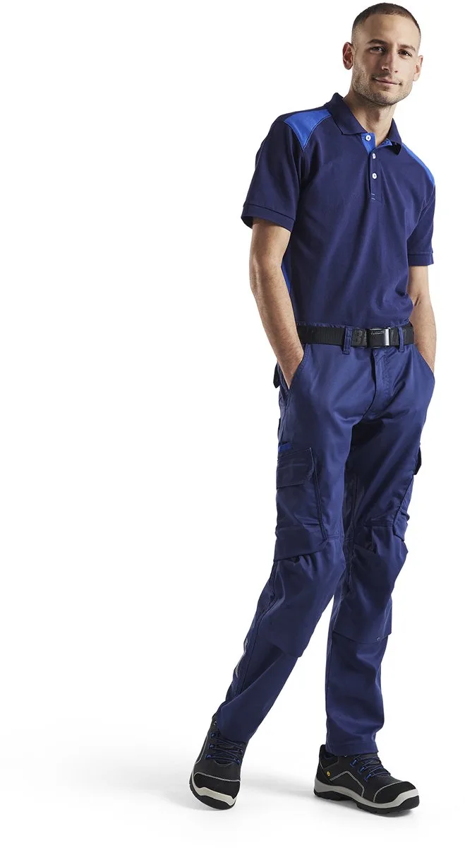 Industrie werkbroek stretch met kniezakken 1448-1832 - Marineblauw/Korenblauw von Blåkläder, Marineblauw, Korenblauw, C144 – Produktbild