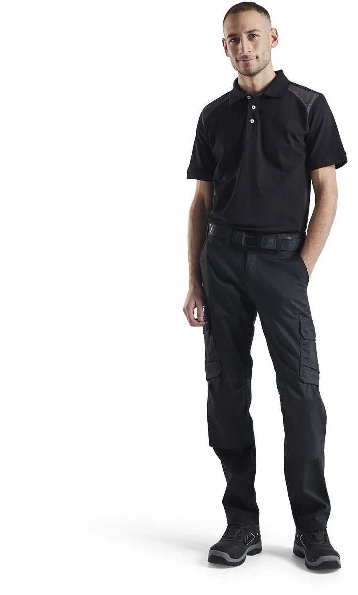 Industrie werkbroek stretch met kniezakken 1448-1832 - Zwart/Donkergrijs by Blåkläder, Black, Dark grey, C50 – product image