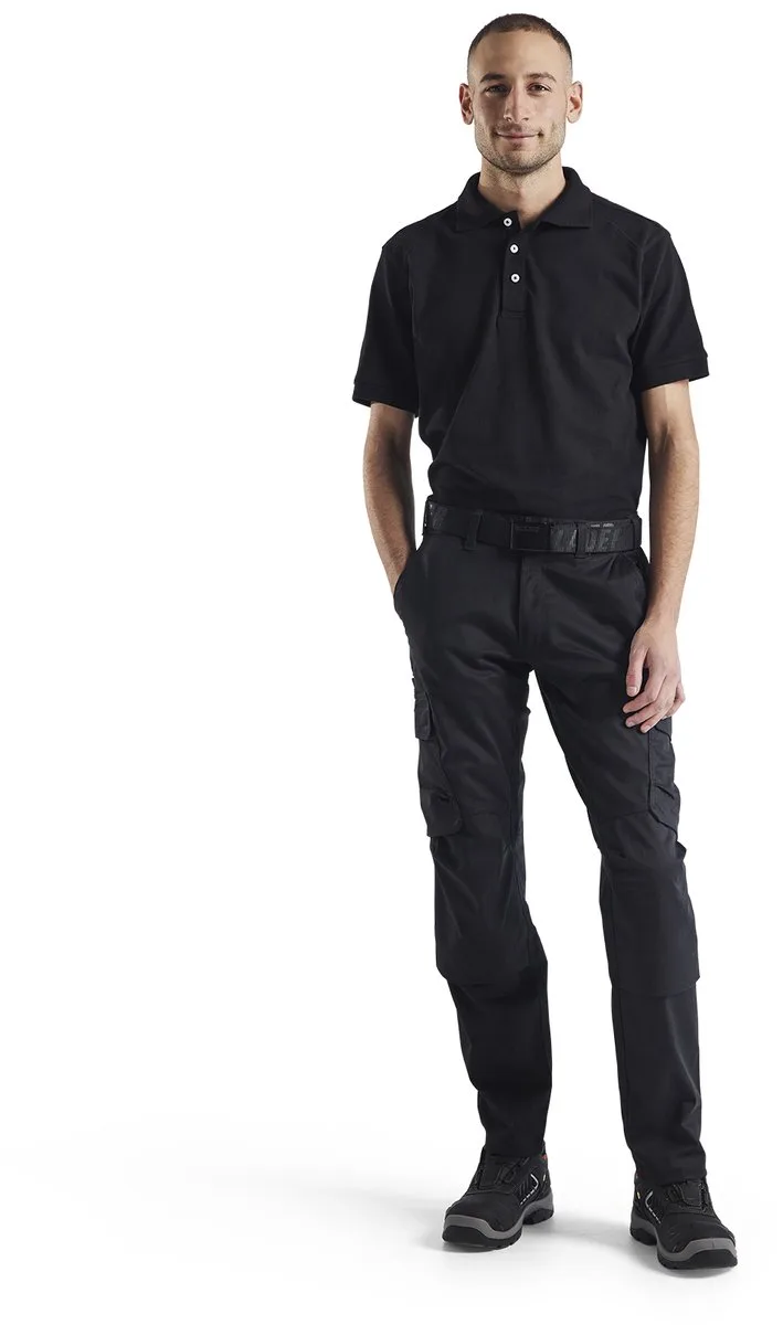 Industrie werkbroek stretch met kniezakken 1448-1832 - Zwart van Blåkläder, Zwart, C48 – productafbeelding