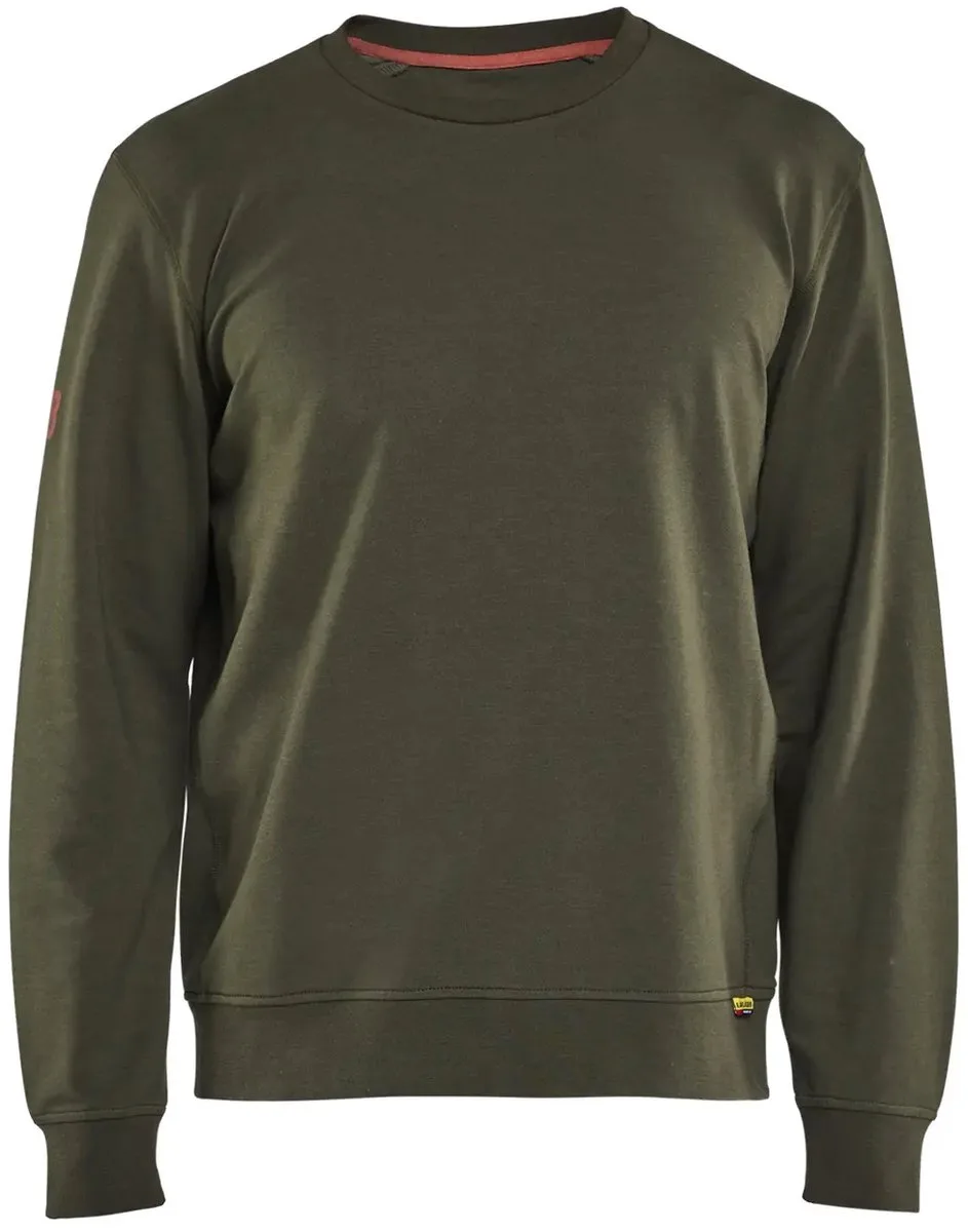 Katoenen sweatshirt Blaklader van Blåkläder, Bosgroen – productafbeelding