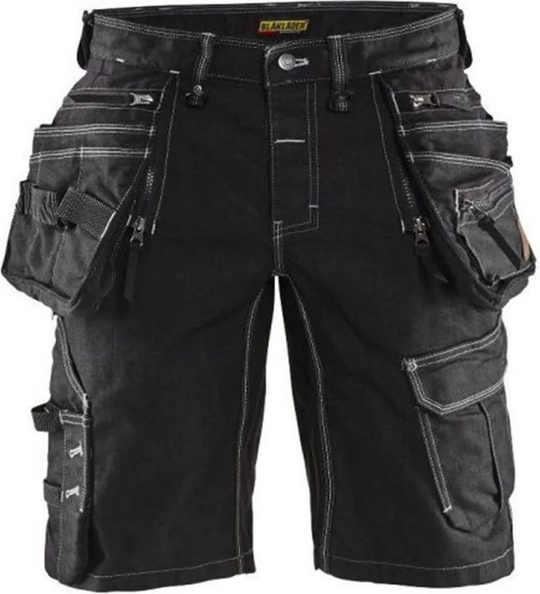 Korte Werkbroek Jeans Stretch X1900 1992-1141 - Mannen - Zwart von Blåkläder, Schwarz, 44 – Produktbild