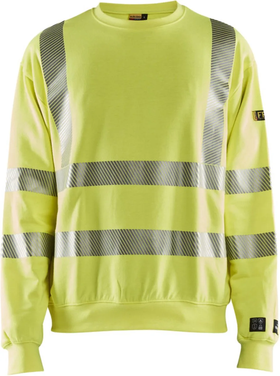 Multinorm Sweatshirt 3087-1762 - High Vis Geel fra Blåkläder, High Vis Geel, 5XL – produktbillede