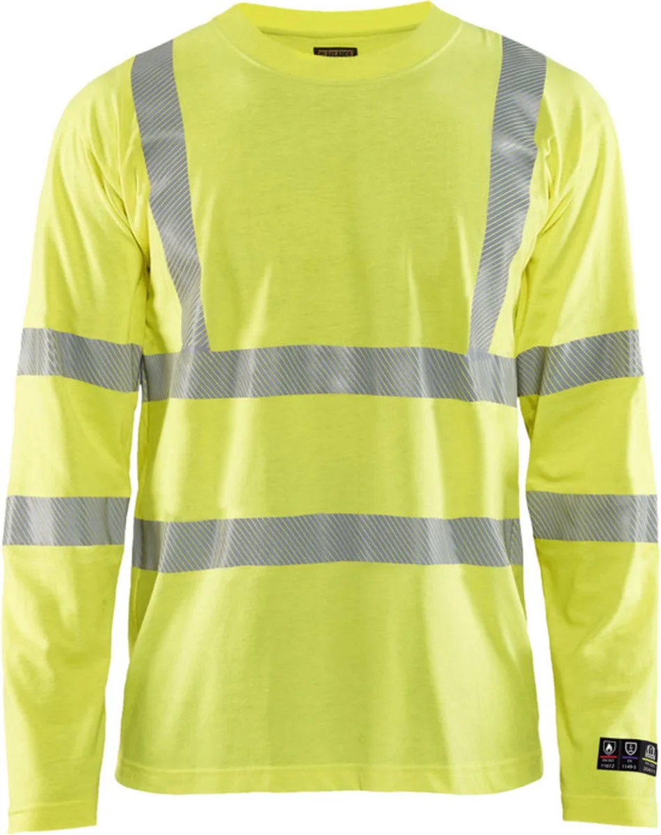 Multinorm T-shirt lange mouw 3481-1761 - High Vis Geel von Blåkläder, High Vis Geel, 4XL – Produktbild